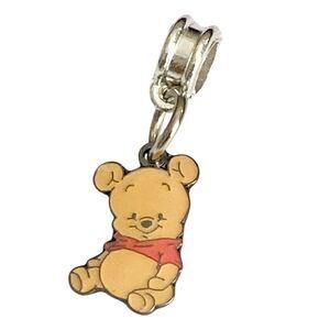 Vintage Disney Winnie the Pooh European Slider Bead Charm for Bracelet Signed